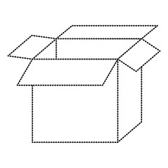 cardboard box package carton paper shipping delivery transport vector illustration