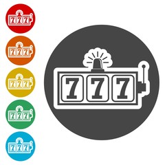 Slot Machine Jackpot, vector Illustration, casino concept 