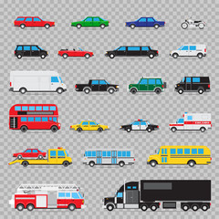auto transport icon set