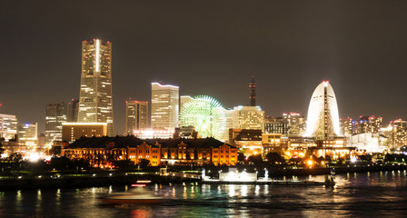Beautiful night view of Yokohama Japan
