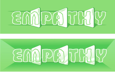 Fototapeta premium word empathy green