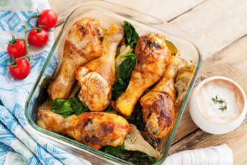 Baked Chicken with vegetables