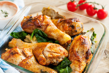 Baked Chicken with vegetables