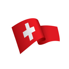 Switzerland flag, vector illustration