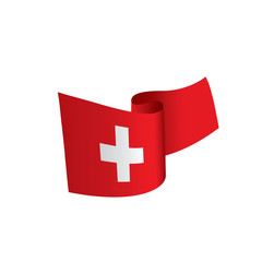 Switzerland flag, vector illustration