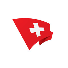 Obraz premium Switzerland flag, vector illustration
