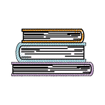books stack education paper learning library vector illustration