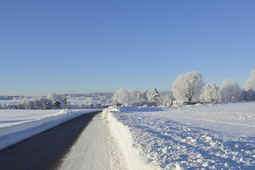  Oberlausitzer Bergland bei Weifa im Winter 