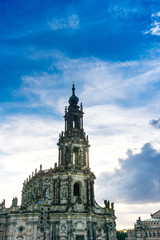 Fototapeta na wymiar Katholische Hofkirche in Dresden, Germany. Landmark 18th-century structure by Gaetano Chiaveri