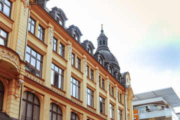 Obraz premium street view of downtown Leipzig, Germany