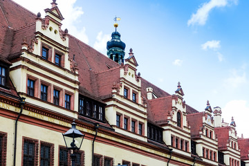 Obraz premium street view of downtown Leipzig, Germany