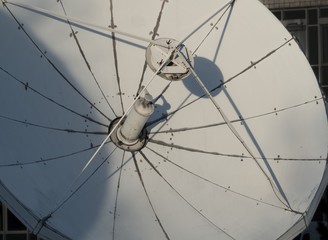 Close up of satellite antenna