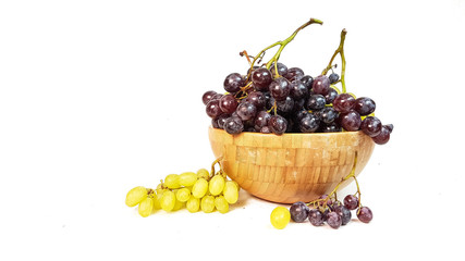 grape red  berries isolated in white background