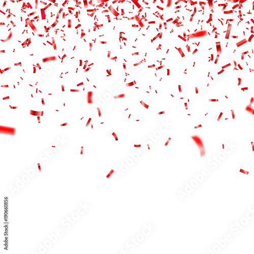 "Christmas, Valentine's day red confetti on transparent background