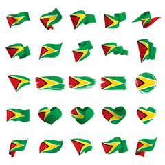 Guyana flag, vector illustration