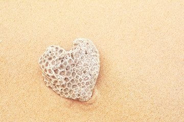 Fototapeta na wymiar heart shaped coral