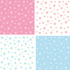 Pastel retro different vector patterns.