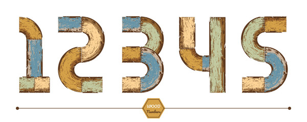 Vector graphic number in a set 12345