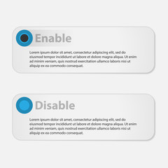 Fototapeta premium Infographic template. Options text. Enabled and disabled option. Vector template for text.