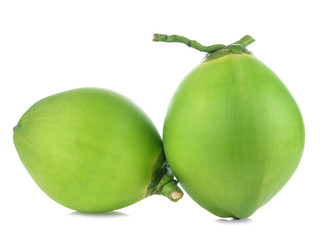 Green coconut isolated on the white background.