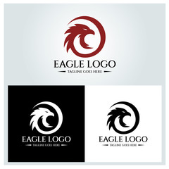 Eagle logo design template. Vector illustration