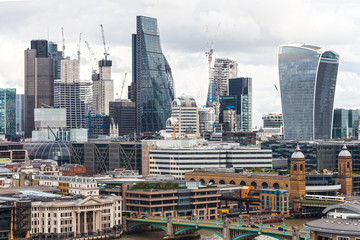 Fototapeta premium LONDON, 1-09-2017 - veduta aerea della city