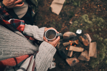 Fototapeta premium Have a hot coffee and move on. 