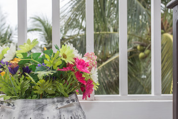 flowers in balcony