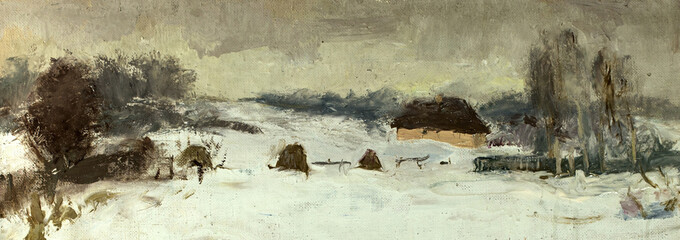 Oil painting, handmade