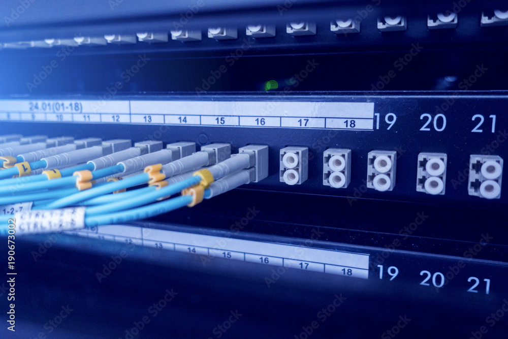 Poster fiber optical connector interface. multiple exposure. information technology computer network, telec