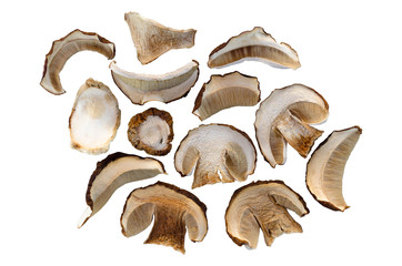 Dried porcini mushrooms.