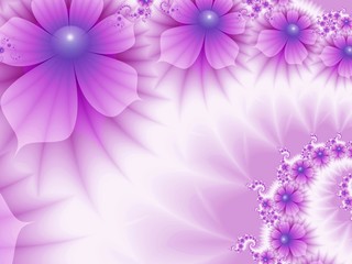 Fractal image, beautiful template for inserting text. In color purple...Background with flower..Floral template with place for text...Graphic design for business cards and like.