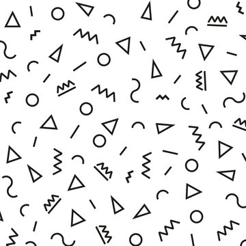 Geometric Vector pattern with black and white