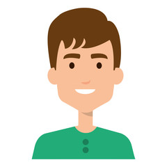 young man avatar character vector illustration design
