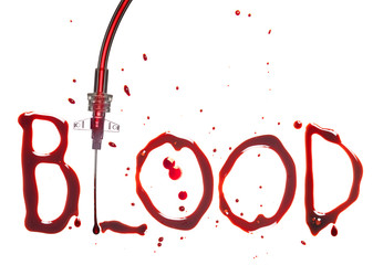 IV drip and blood