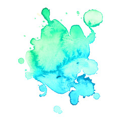 Abstract isolated colorful vector watercolor stain. Grunge element for paper design. Vector illustration