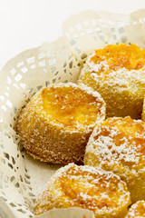 Sweet donuts with jam