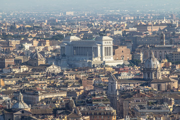 Obraz premium Panorama view of Rome from Saint Peter Cathedrale