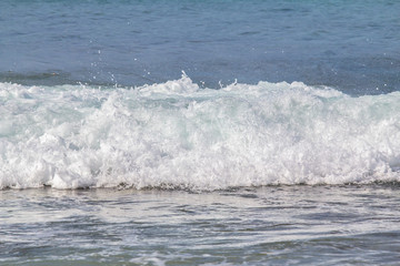 White sand beach and blue sky