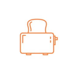 Bread Roaster icon. Kitchen appliances for cooking Illustration. Simple thin line style symbol.