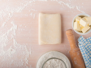Puff pastry dough.