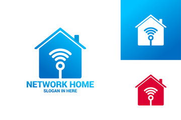 Network Home Logo Template Design Vector, Emblem, Design Concept, Creative Symbol, Icon