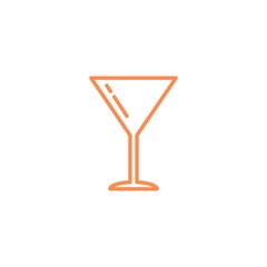 wine glass icon. Kitchen appliances for cooking Illustration. Simple thin line style symbol.