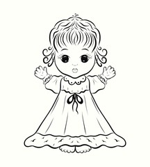 A cute little girl in a dress