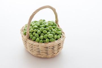 Bunch of biologic delicious green peas
