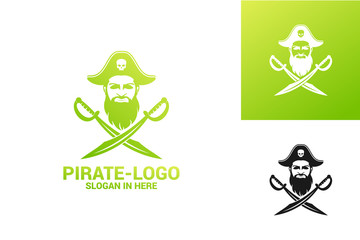 Pirate Logo Template Design Vector, Emblem, Design Concept, Creative Symbol, Icon
