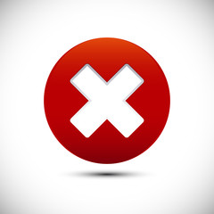 Obraz premium Close button icon delete remove vector sign illustration