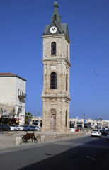 Fototapeta na wymiar The Jaffa Clock Tower