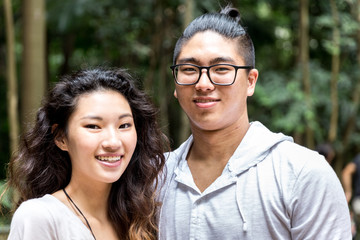 Obraz premium Portrait of Young Asian Couple