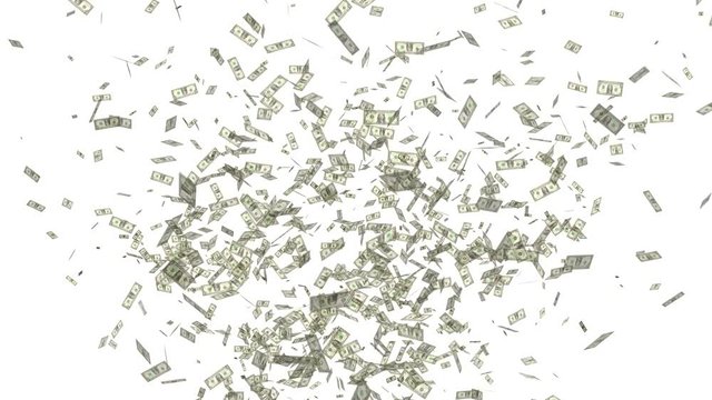 Confetti Dollars-Isolated